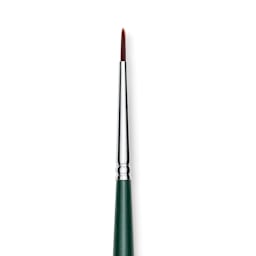 Silver Brush Ruby Satin Synthetic Brush - Round, Size 0, Short Handle close-up