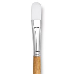 Grumbacher Bristlette Brush - Filbert, Long Handle, Size 8 close up