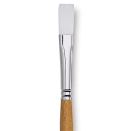Grumbacher Bristlette Brush - Flat, Long Handle, Size 5 close up