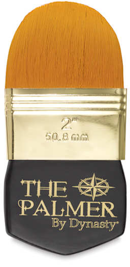 Dynasty Palmer Brush - 2" Filbert brush shown upright