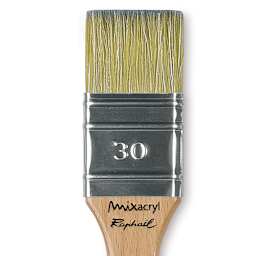 Raphael Mixacryl Natural Bristle/Synthetic Mix Brush - Mixed Media Flat, Size 30 close up