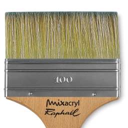 Raphael Mixacryl Natural Bristle/Synthetic Mix Brush - Mixed Media Flat, Size 100 close up