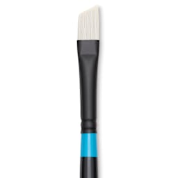 Princeton Series 6500 Aspen Synthetic Brush - Angle Bright, Size 6, Long Handle, close-up