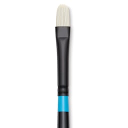 Princeton Series 6500 Aspen Synthetic Brush - Size 4, Short Filbert, Long Handle, close-up