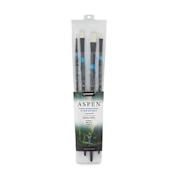 Princeton Aspen Series 6500 Synthetic Brushes - Aspen set of 4 shown in package