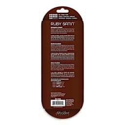 Silver Brush Ruby Satin Synthetic Brushes - Basics, Set of 4, Short Handle (back of package)