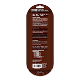 Silver Brush Ruby Satin Synthetic Brushes - Starter, Set of 6, Short Handle (back of package)