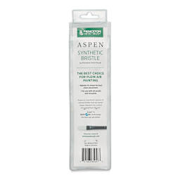 Princeton Aspen Series 6500 Synthetic Travel Brush - Filbert, Size 4 back of package