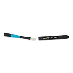 Princeton Aspen Series 6500 Synthetic Travel Brush - Filbert, Size 4 cap separated from handle