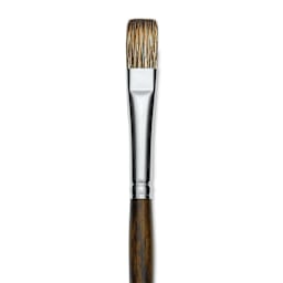 Silver Brush Monza Synthetic Mongoose Artist Brush - Long Handle, Flat, Size 12 (close up)
