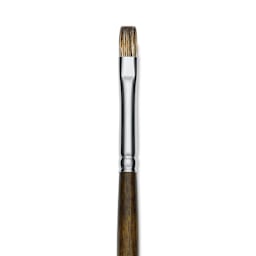 Silver Brush Monza Synthetic Mongoose Artist Brush - Long Handle, Bright, Size 4 (close up)