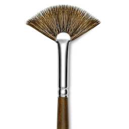 Silver Brush Monza Synthetic Mongoose Artist Brush - Long Handle, Fan, Size 4 (close up)