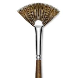 Silver Brush Monza Synthetic Mongoose Artist Brush - Long Handle, Fan, Size 6 (close up)