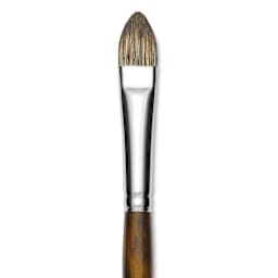 Silver Brush Monza Synthetic Mongoose Artist Brush - Long Handle, Cat's Tongue, Size 8 (close up)