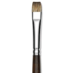 Silver Brush Monza Synthetic Mongoose Artist Brush - Long Handle, Short Bright, Size 8 (close up)
