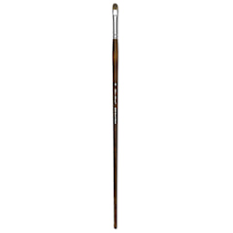 Silver Brush Monza Synthetic Mongoose Artist Brush - Long Handle, Short Filbert, Size 6