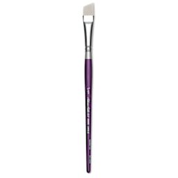 Silver Brush Silver Silk 88 Synthetic Brush - Short Handle, Angle, Size 1/2"