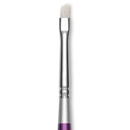 Silver Brush Silver Silk 88 Synthetic Brush - Short Handle, Angle, Size 1/8", close-up