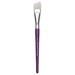 Silver Brush Silver Silk 88 Synthetic Brush - Short Handle, Angle, Size 3/4"