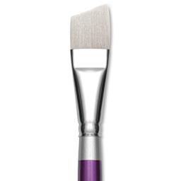 Silver Brush Silver Silk 88 Synthetic Brush - Short Handle, Angle, Size 3/4", close-up