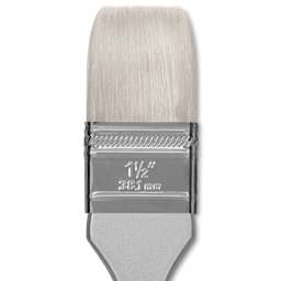 Silver Brush Silver Silk 88 Synthetic Brush - Short Handle, Wide Wash, Size 1-1/2", close-up
