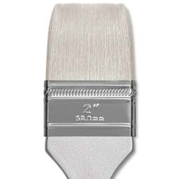 Silver Brush Silver Silk 88 Synthetic Brush - Short Handle, Wide Wash, Size 2", close-up