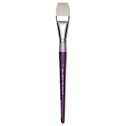Silver Brush Silver Silk 88 Synthetic Brush - Short Handle, Wash/Glaze, Size 1"