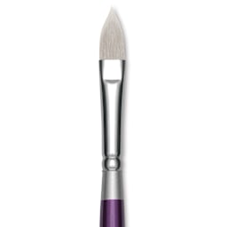 Silver Brush Silver Silk 88 Synthetic Brush - Short Handle, Cat's Tongue, Size 4, close-up