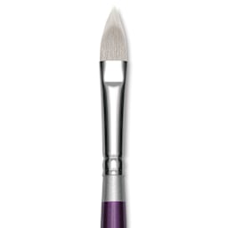 Silver Brush Silver Silk 88 Synthetic Brush - Short Handle, Cat's Tongue, Size 6, close-up