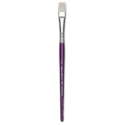 Silver Brush Silver Silk 88 Synthetic Brush - Short Handle, Wash/Glaze, Size 1/2”