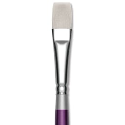 Silver Brush Silver Silk 88 Synthetic Brush - Short Handle, Wash/Glaze, Size 1/2”, close-up
