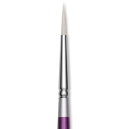Silver Brush Silver Silk 88 Synthetic Brush - Short Handle, Ultra Round, Size 4, close-up