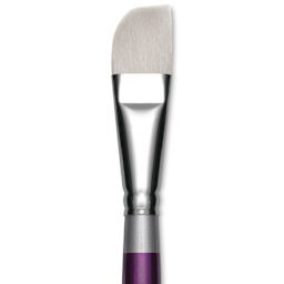 Silver Brush Silver Silk 88 Synthetic Brush - Short Handle, Soft Curve, Size 20, close-up