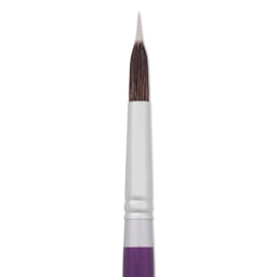 Silver Brush Silver Silk 88 Synthetic Brush - Short Handle, Needle Point Liner, Size 14, close-up