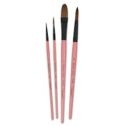 Dynasty Water Lily Watercolor Brushes - Set 2, Short Handle, Set of 4