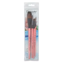Dynasty Water Lily Watercolor Brushes - Set 3, Set of 4, brushes inside of the packaging
