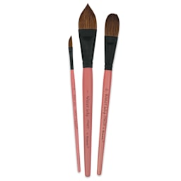 Dynasty Water Lily Watercolor Brushes - Set 11, Short Handle, Set of 3