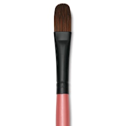 Dynasty Water Lily Watercolor Brush - Short Handle, Filbert, Size 12, close-up