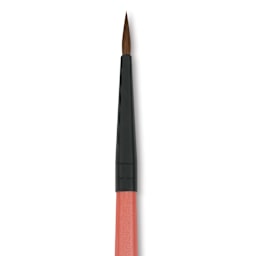 Dynasty Water Lily Watercolor Brush - Short Handle, Round, Size 2, close-up