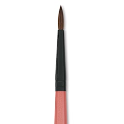 Dynasty Water Lily Watercolor Brush - Short Handle, Round, Size 4, close-up