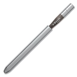 Escoda Perla Toray White Synthetic Travel Brush - Bright, Short Handle, Size 6, brush top inserted in handle