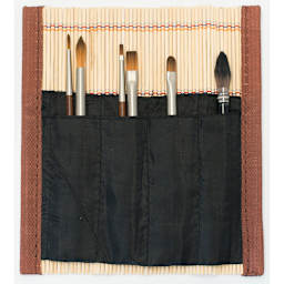 Raphael Precision Mini Brush - Set of 6, Travel Brushes with Bamboo Wrap