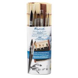 Raphael Precision Mini Brush - Set of 6, Travel Brushes with Bamboo Wrap