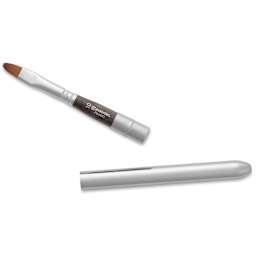 Escoda Prado Tame Synthetic Travel Brush - Bright, Short Handle, Size 10, handle and brush top