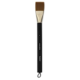 Yasutomo Fusion Synthetic Brush - Flat, Short Handle, Size 1"