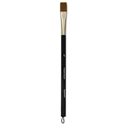 Yasutomo Fusion Synthetic Brush - Flat, Short Handle, Size 1/2"