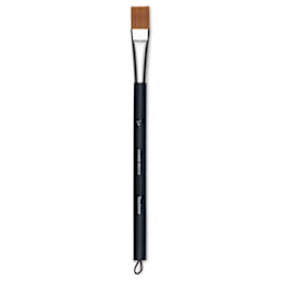 Yasutomo Fusion Synthetic Brush - Flat, Short Handle, Size 3/4"