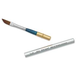 Silver Brush BelleAqua Travel Brush - Dagger, Short Handle, Size 1/4", brush top and handle