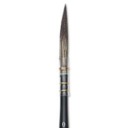 Da Vinci Casaneo Synthetic Squirrel Watercolor Brush - Quill Liner, Size 0, Short Handle, Synthetic, close-up