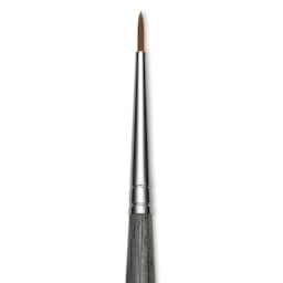 Da Vinci Colineo Synthetic Kolinsky Sable Brush - Round, Size 0, Long Handle, close-up